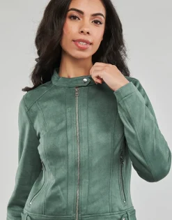 Vero Moda - VMJOSE MARI SHORT FAUX SUEDE JACKET BOOS Vert New