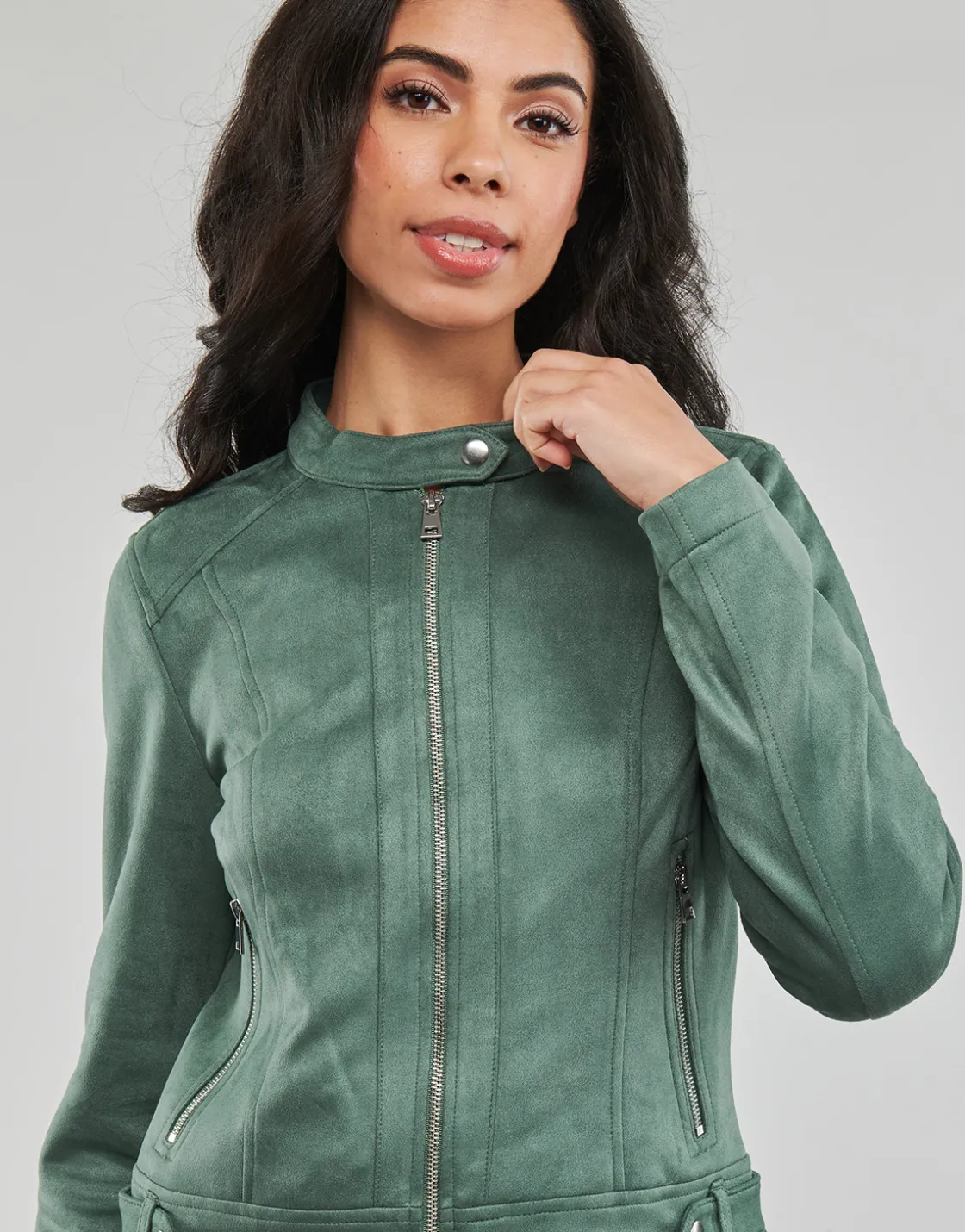 Vero Moda - VMJOSE MARI SHORT FAUX SUEDE JACKET BOOS Vert New