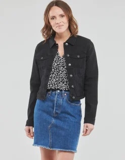 Vero Moda - VMLUNA LS SLIM DNM JACKET MIX GA NOOS Noir Sale