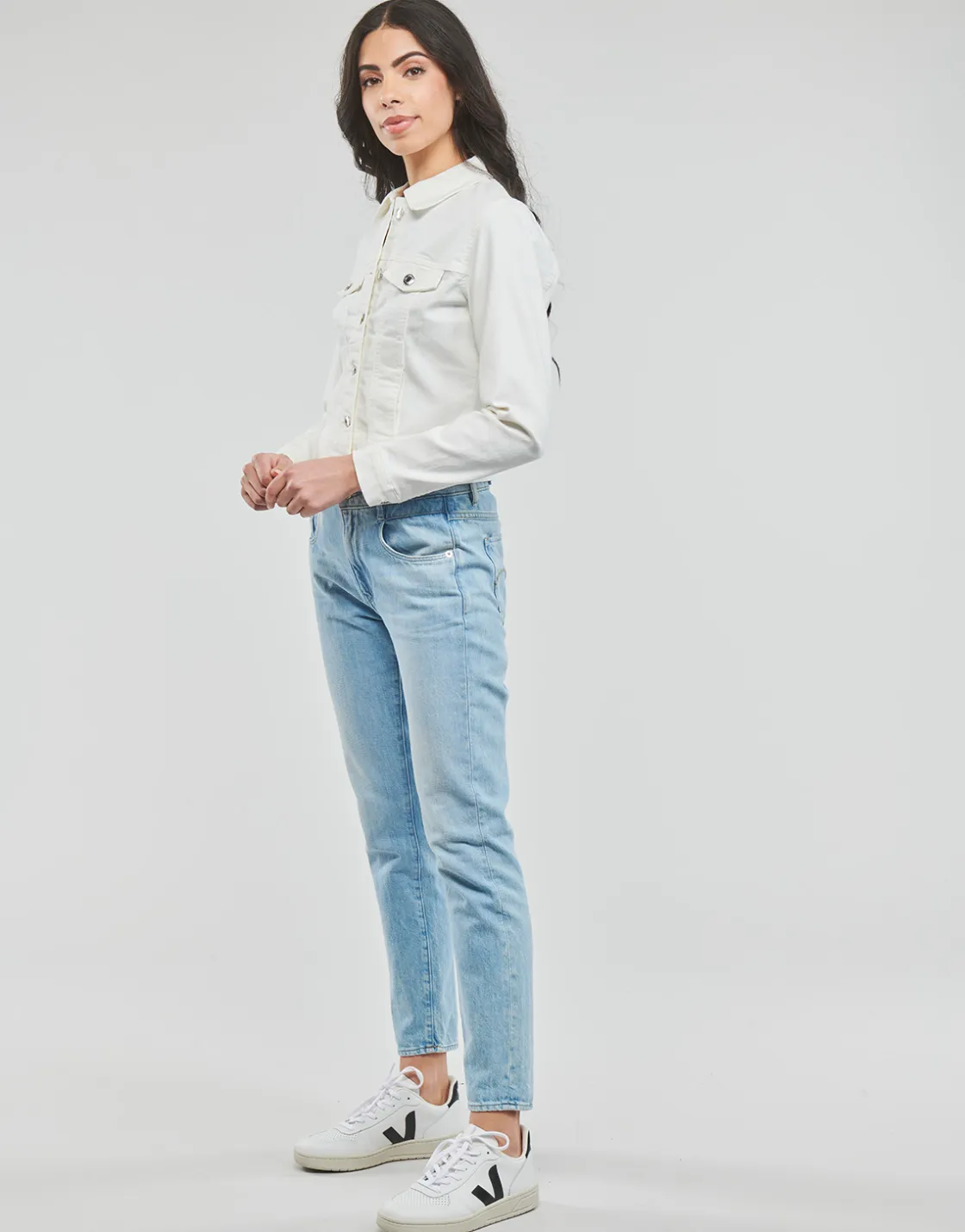 Vero Moda Vestes^- VMLUNA LS SLIM DNM JACKET MIX GA NOOS