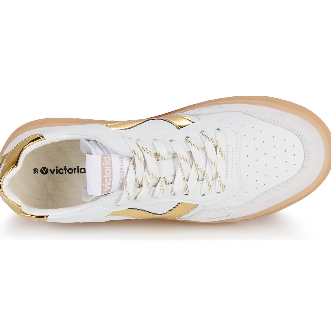 Victoria - SEUL EFECTO PIEL & SERRAJE LOGO METAL< Baskets Mode