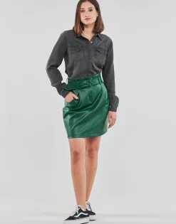Vila - VICHOOSY HW COATED SKIRT Vert Hot