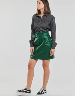 Vila - VICHOOSY HW COATED SKIRT Vert Hot