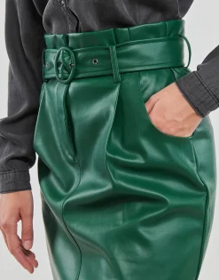 Vila - VICHOOSY HW COATED SKIRT Vert Hot