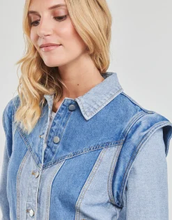 Vila Vestes^- VIMALUSA L/S 2IN1 DENIM