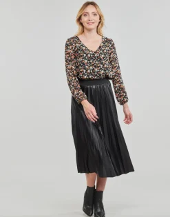 Vila - VINITBAN SKIRT/SU Noir Outlet