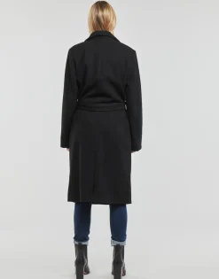 Vila - VIPOKO LONG BELT COAT Noir Clearance
