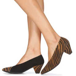 Wonders - I7601-ZEBRATO-CUERO-ANTE-NEGRO< Escarpins